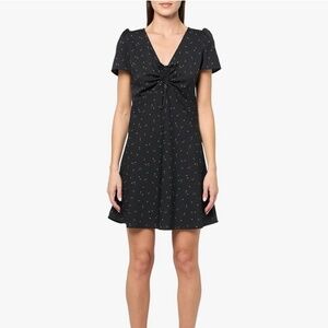 NWT Levi's Plus Size Short Sleeve Mini Dress - Black Floral